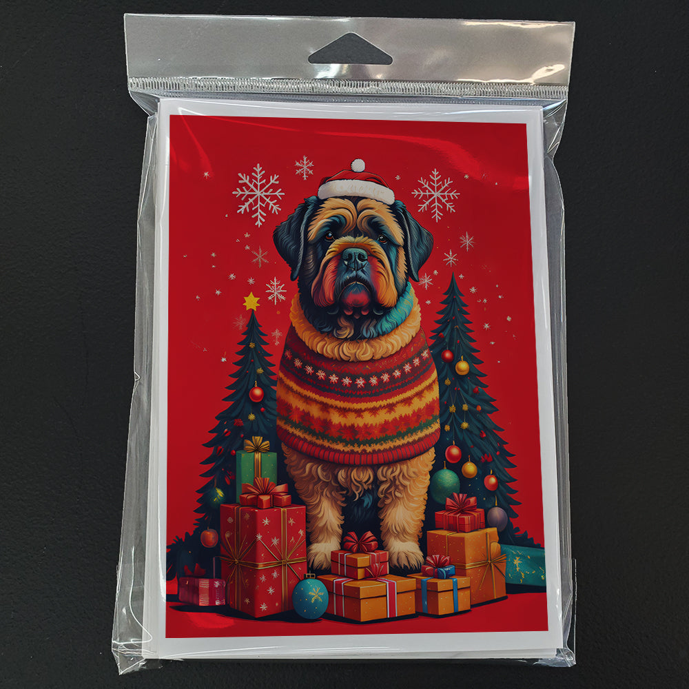 Glamorous Pups : Bouvier des Flandres Holiday Christmas Greeting Cards Pack of 8