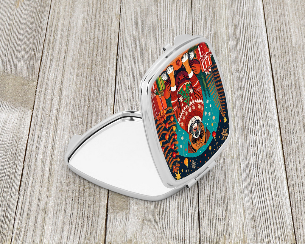 Glamorous Pups : Boxer Christmas Compact Mirror