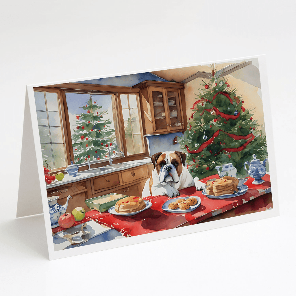 Glamorous Pups : Boxer Christmas Cookies Greeting Cards Pack of 8