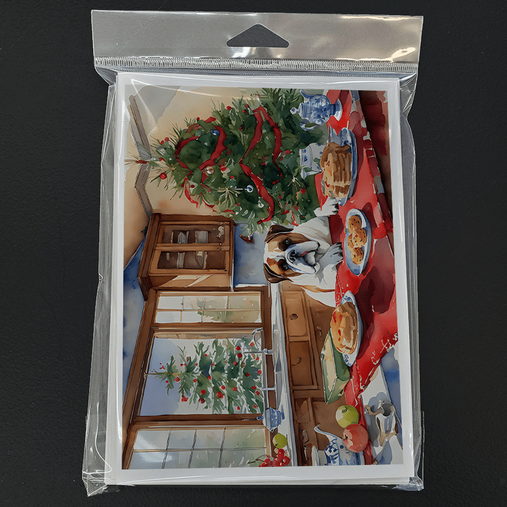 Glamorous Pups : Boxer Christmas Cookies Greeting Cards Pack of 8