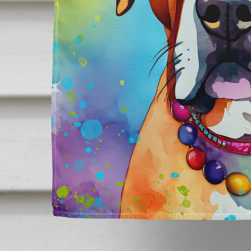 Glamorous Pups : Boxer Hippie Dawg House Flag