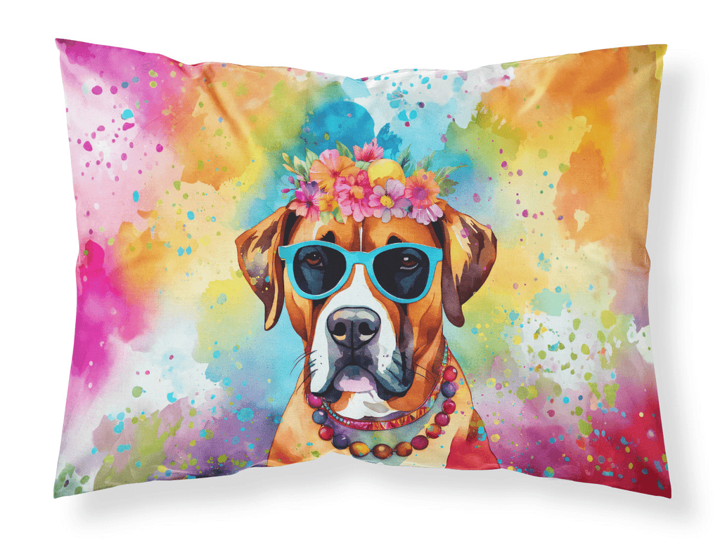 Glamorous Pups : Boxer Hippie Dawg Standard Pillowcase