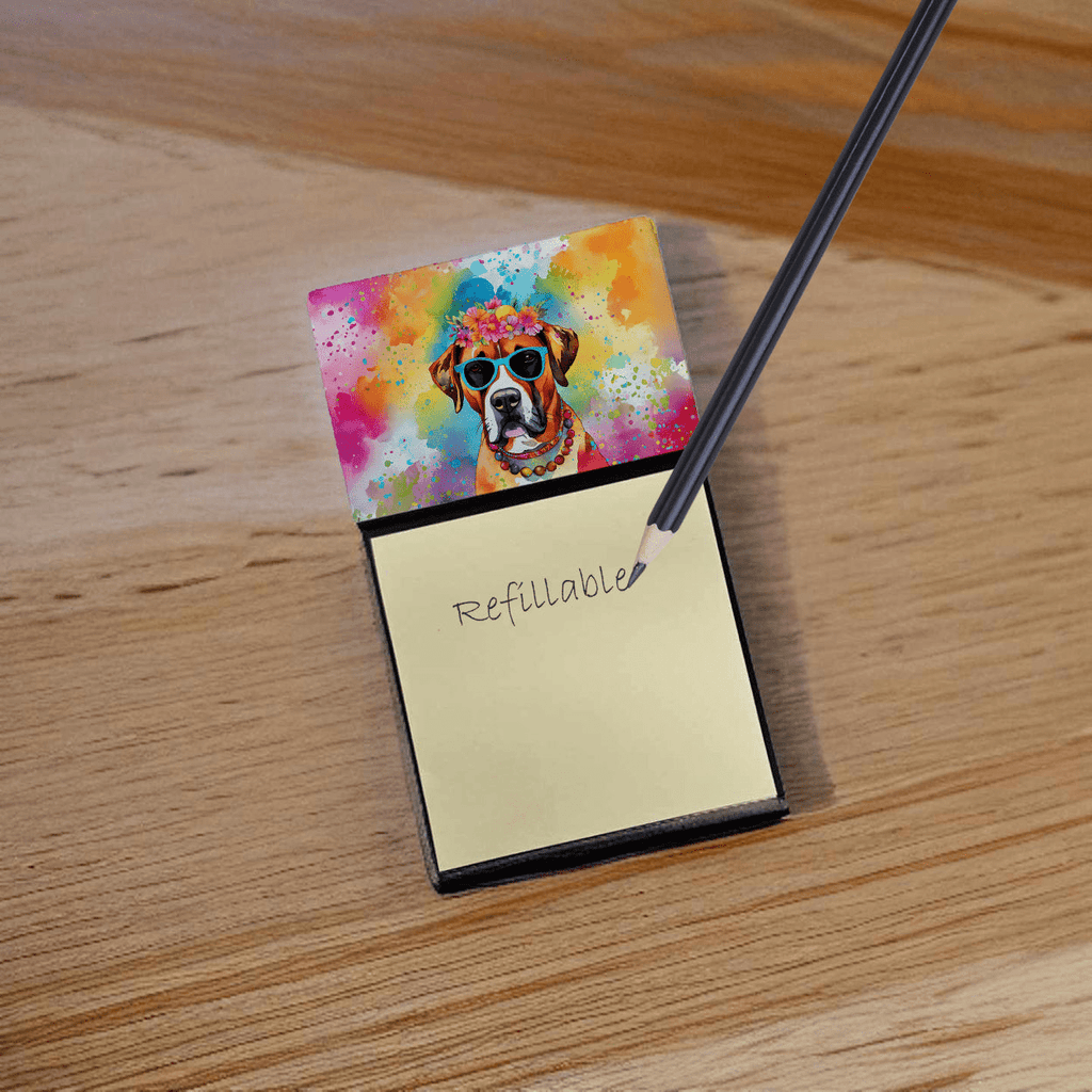Glamorous Pups : Boxer Hippie Dawg Sticky Note Holder