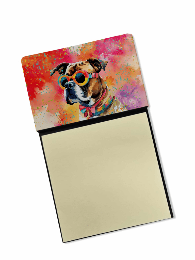 Glamorous Pups : Boxer Hippie Dawg Sticky Note Holder