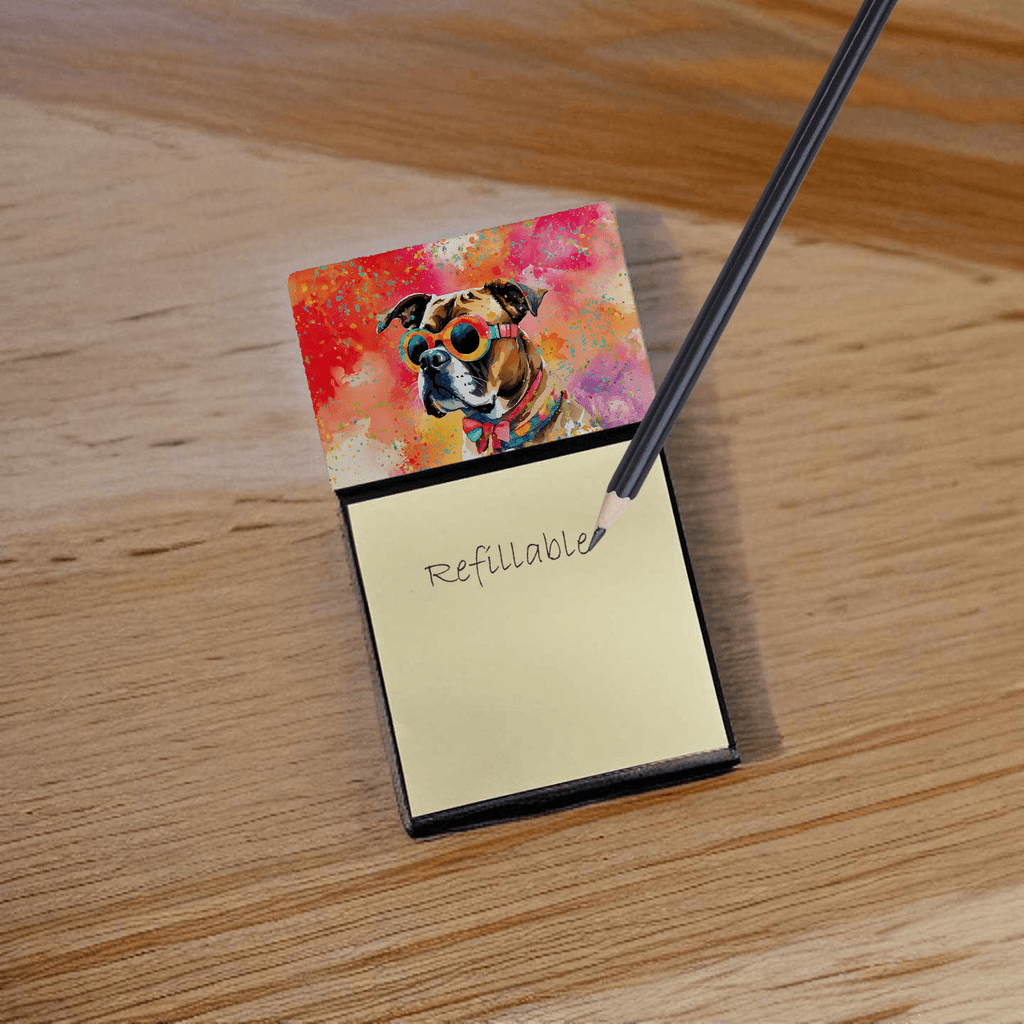 Glamorous Pups : Boxer Hippie Dawg Sticky Note Holder