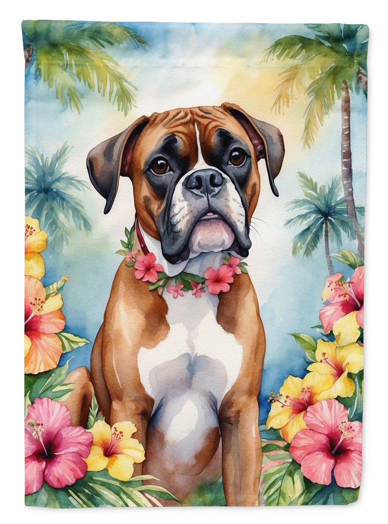 Glamorous Pups : Boxer Luau House Flag