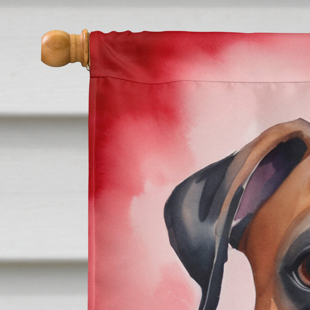 Glamorous Pups : Boxer My Valentine House Flag