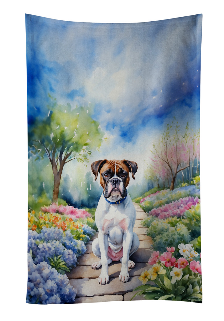 Glamorous Pups : Boxer Spring Path Kitchen Towel