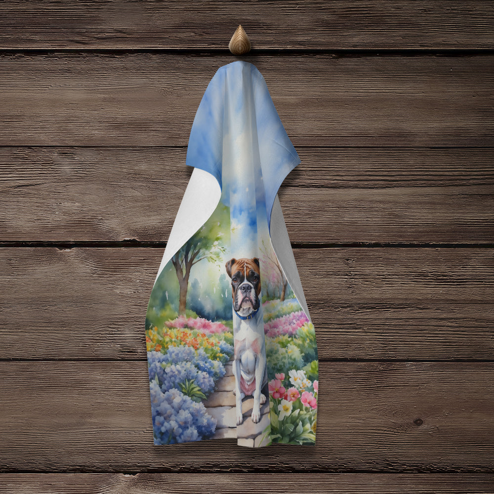 Glamorous Pups : Boxer Spring Path Kitchen Towel