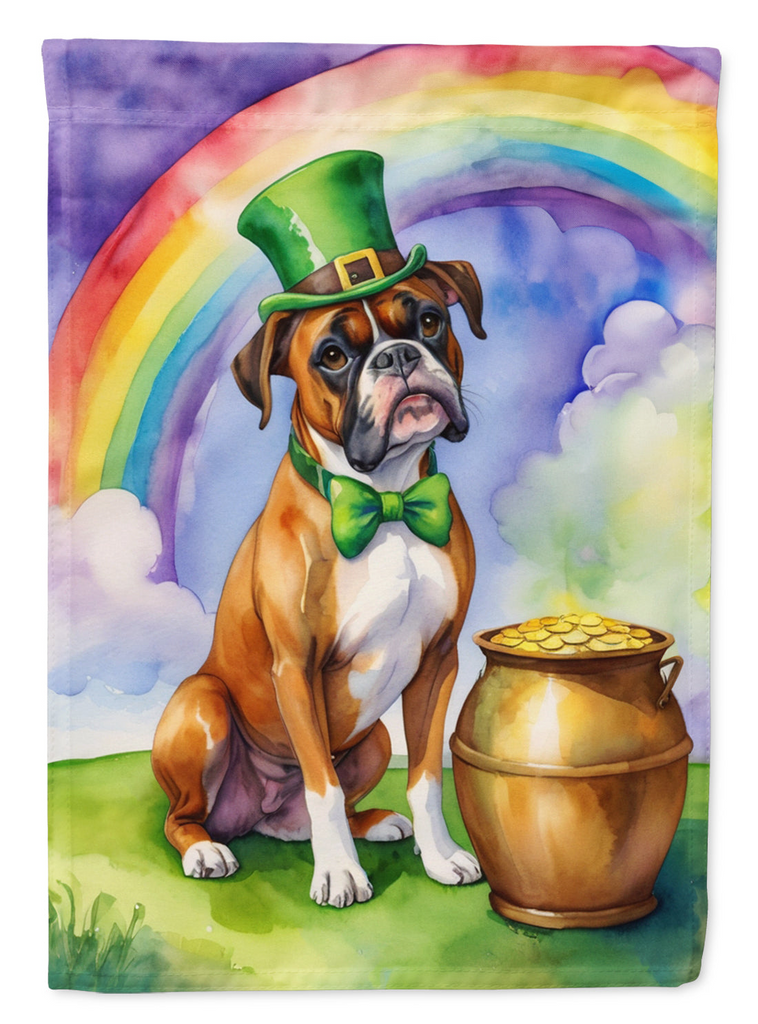 Glamorous Pups : Boxer St Patrick's Day House Flag