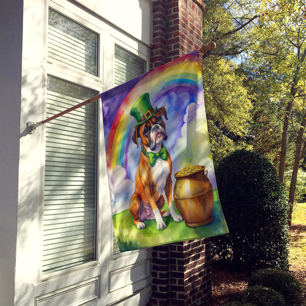 Glamorous Pups : Boxer St Patrick's Day House Flag