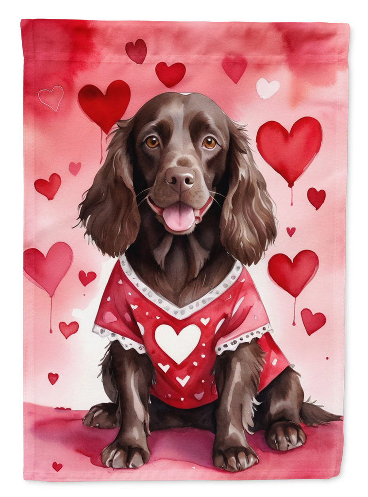 Glamorous Pups : Boykin Spaniel My Valentine Garden Flag