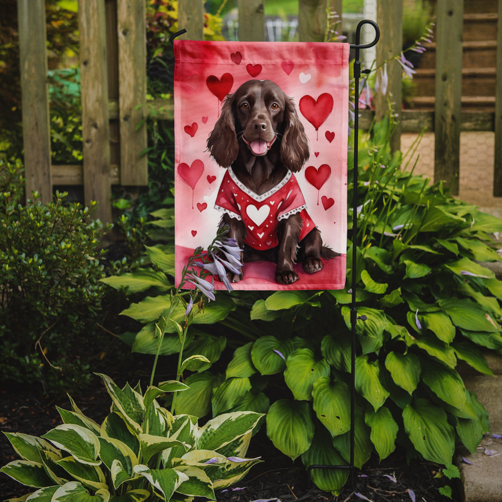 Glamorous Pups : Boykin Spaniel My Valentine Garden Flag