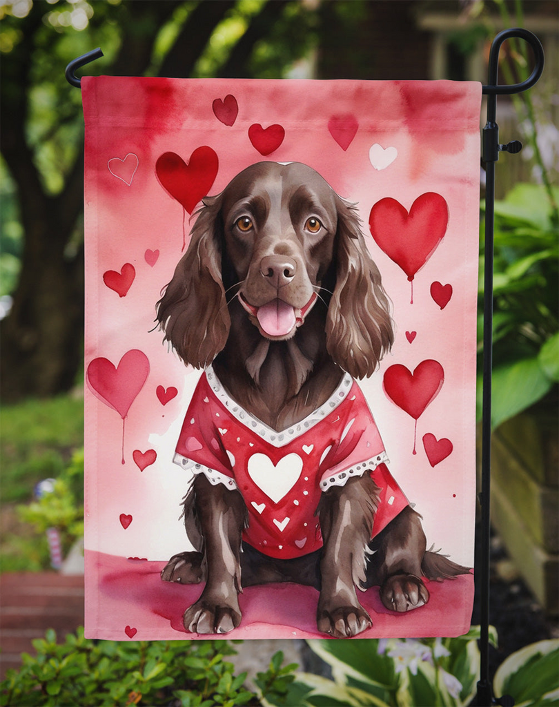 Glamorous Pups : Boykin Spaniel My Valentine Garden Flag