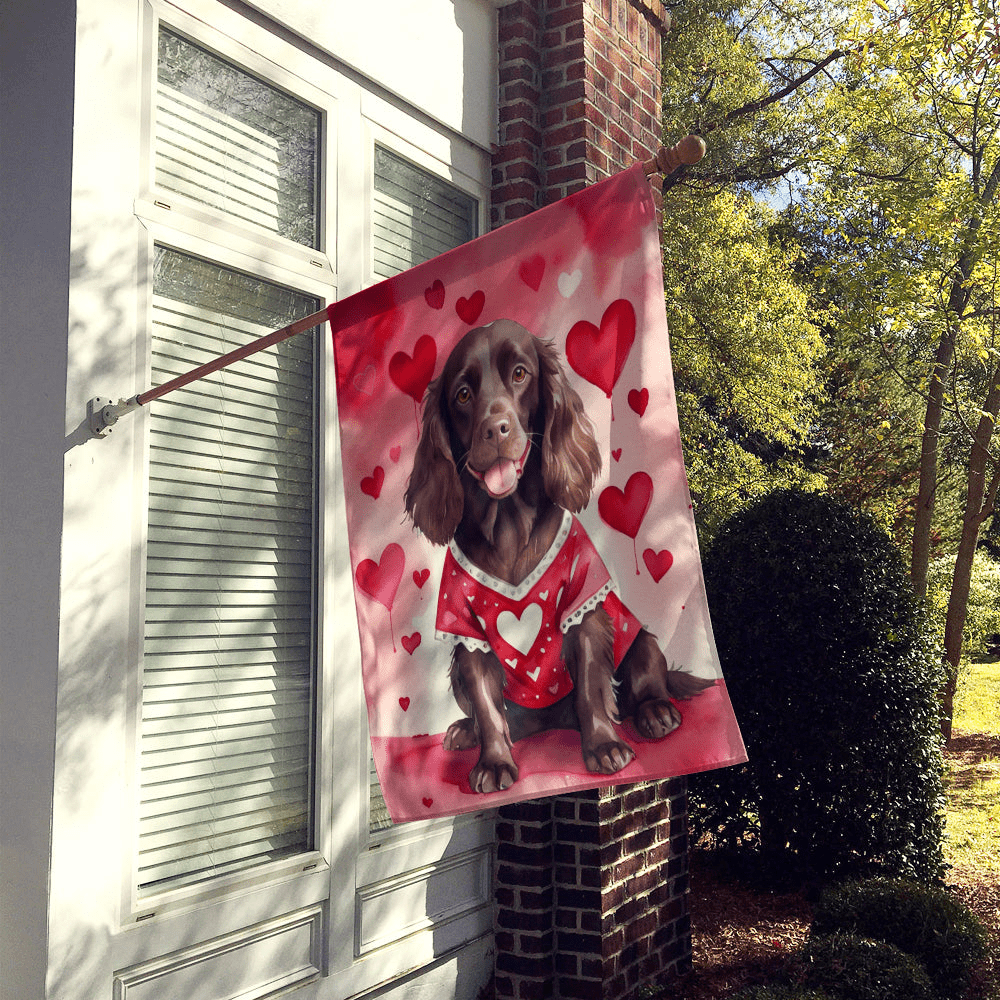 Glamorous Pups : Boykin Spaniel My Valentine House Flag
