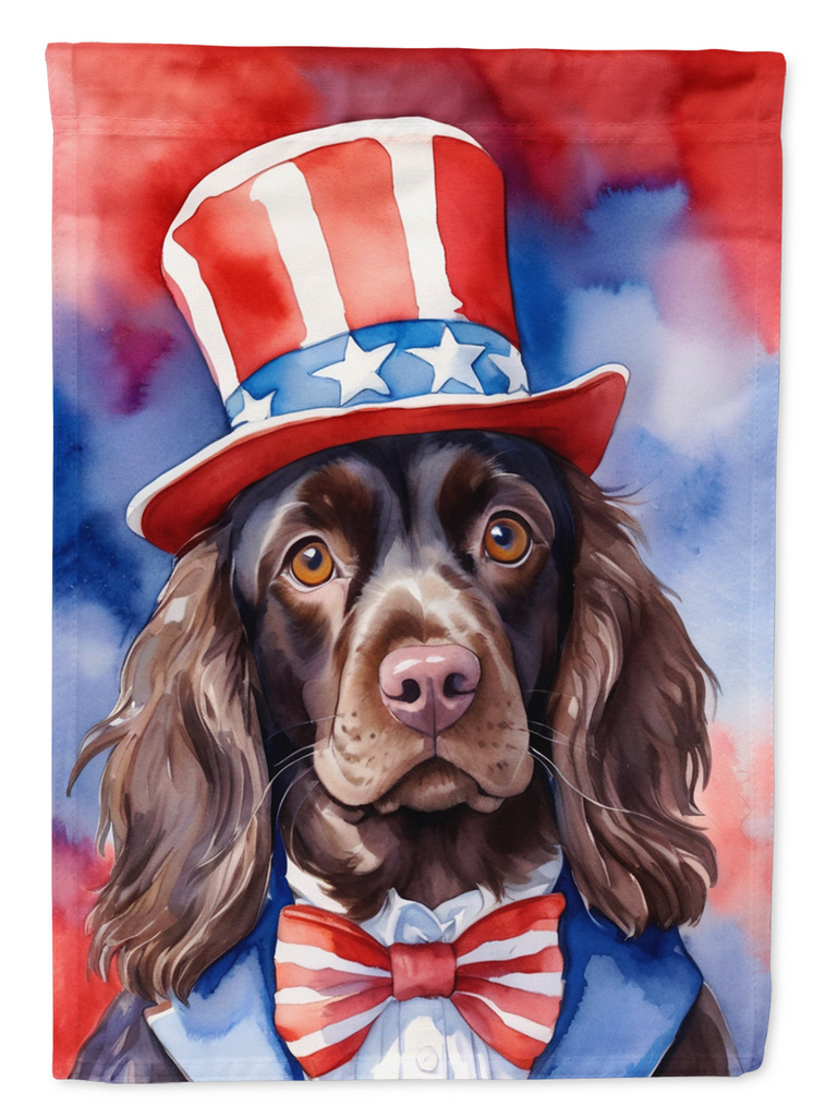 Glamorous Pups : Boykin Spaniel Patriotic American Garden Flag