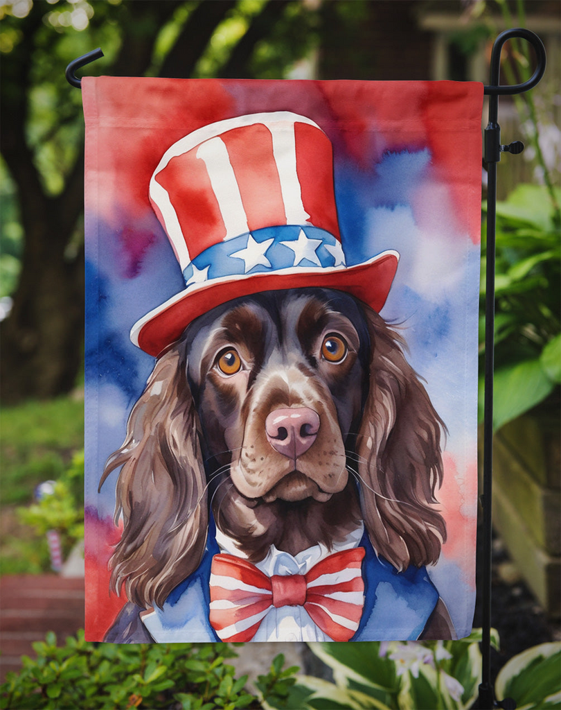Glamorous Pups : Boykin Spaniel Patriotic American Garden Flag