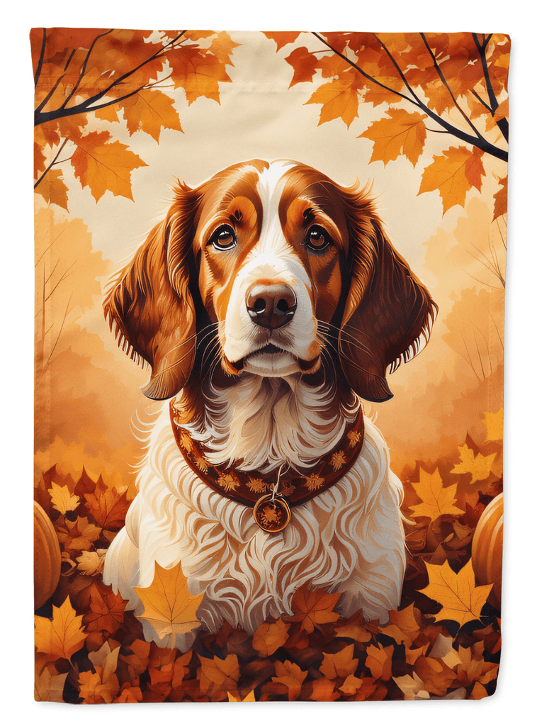 Glamorous Pups : Brittany Spaniel Fall Garden Flag