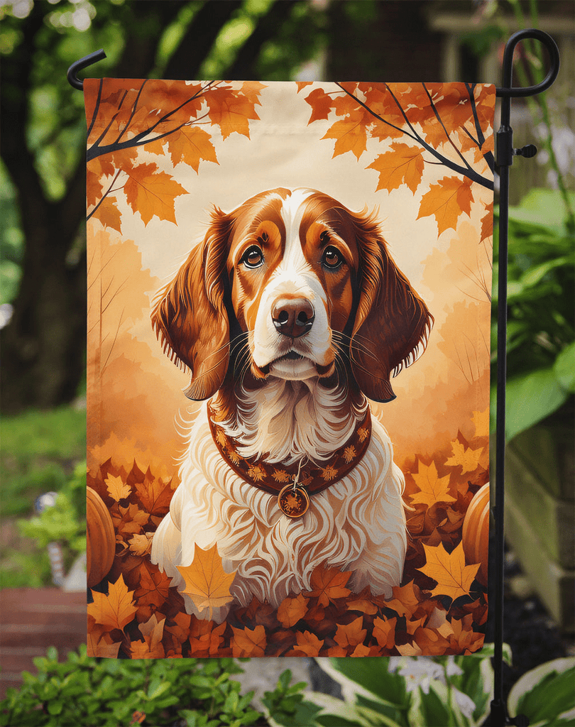 Glamorous Pups : Brittany Spaniel Fall Garden Flag