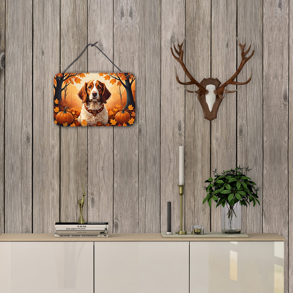 Glamorous Pups : Brittany Spaniel Fall Wall or Door Hanging Prints