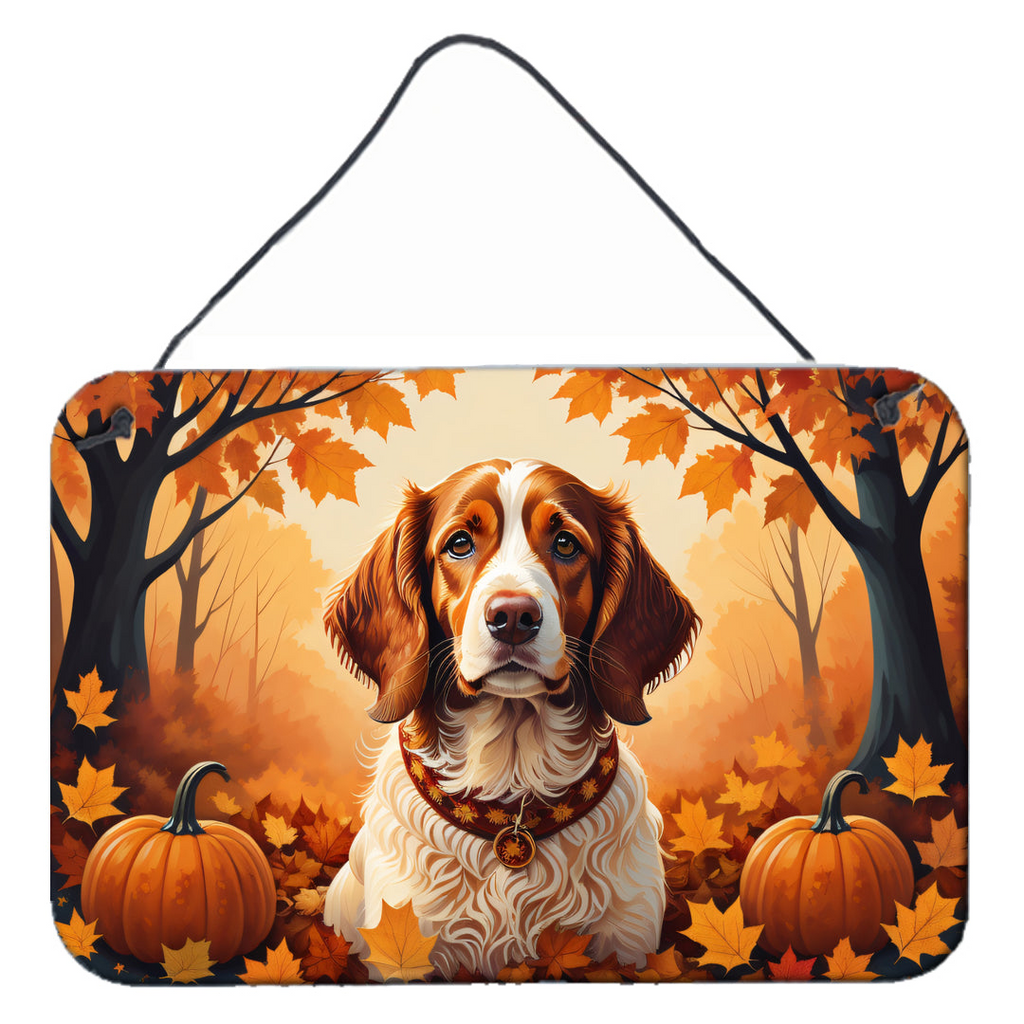 Glamorous Pups : Brittany Spaniel Fall Wall or Door Hanging Prints
