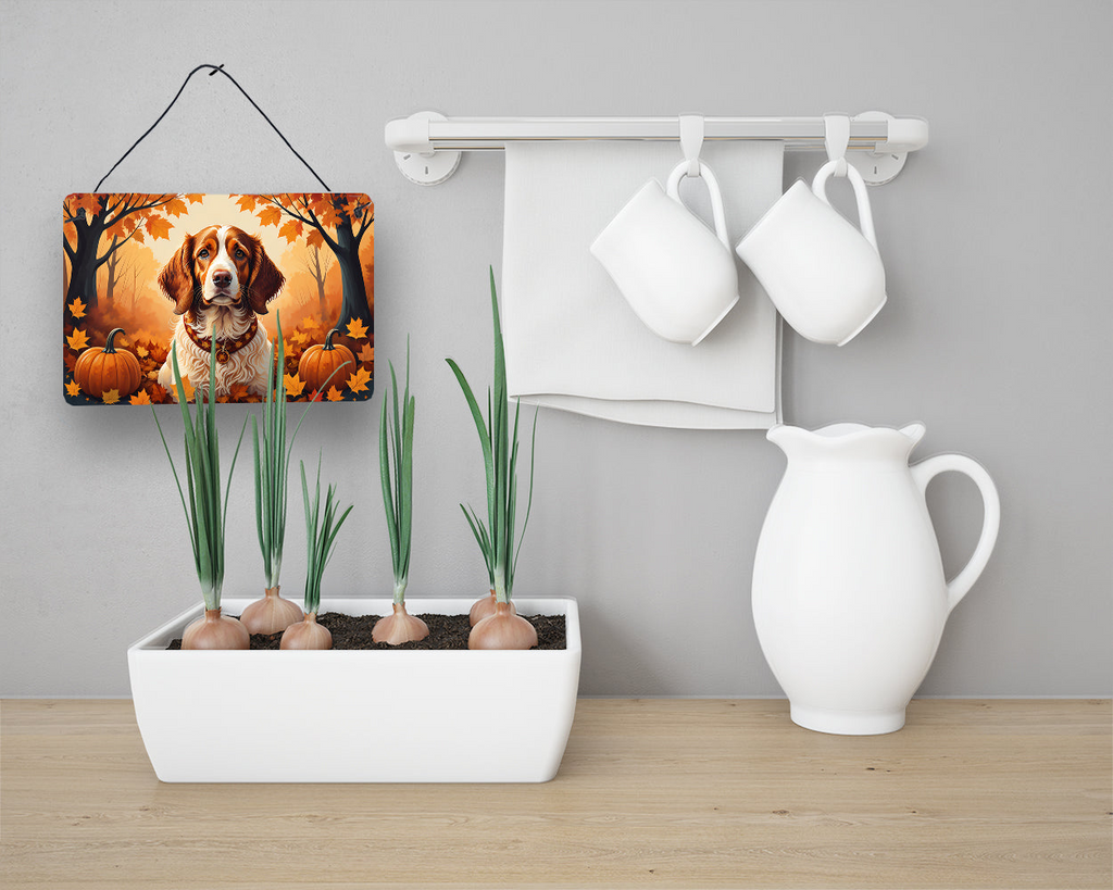Glamorous Pups : Brittany Spaniel Fall Wall or Door Hanging Prints