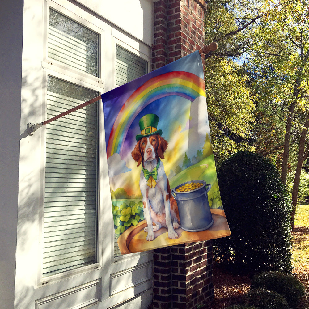 Glamorous Pups : Brittany Spaniel St Patrick's Day House Flag