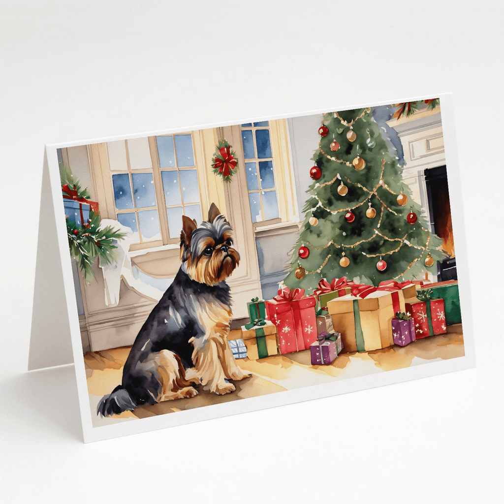 Glamorous Pups : Brussels Griffon Cozy Christmas Greeting Cards Pack of 8