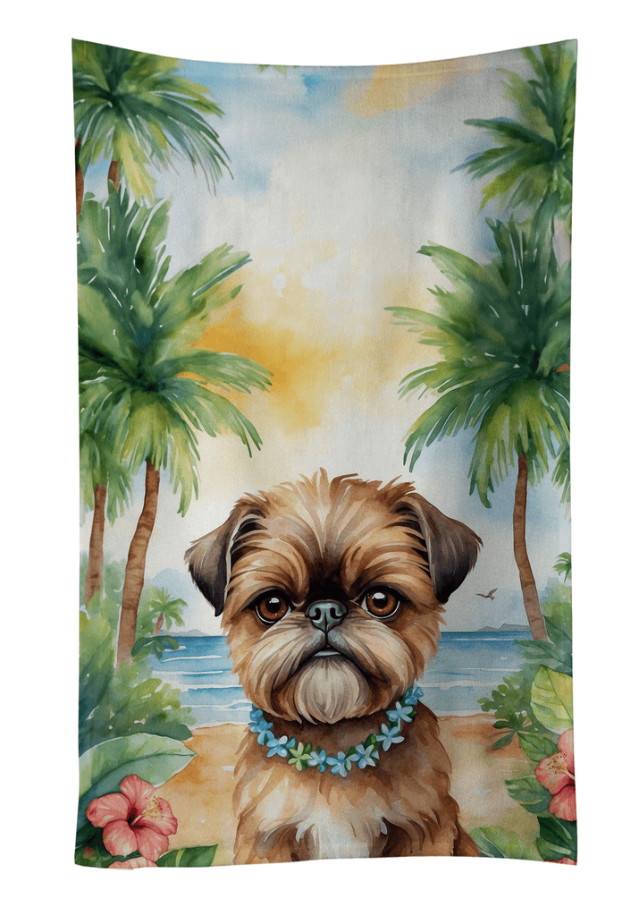 Glamorous Pups : Brussels Griffon Luau Kitchen Towel