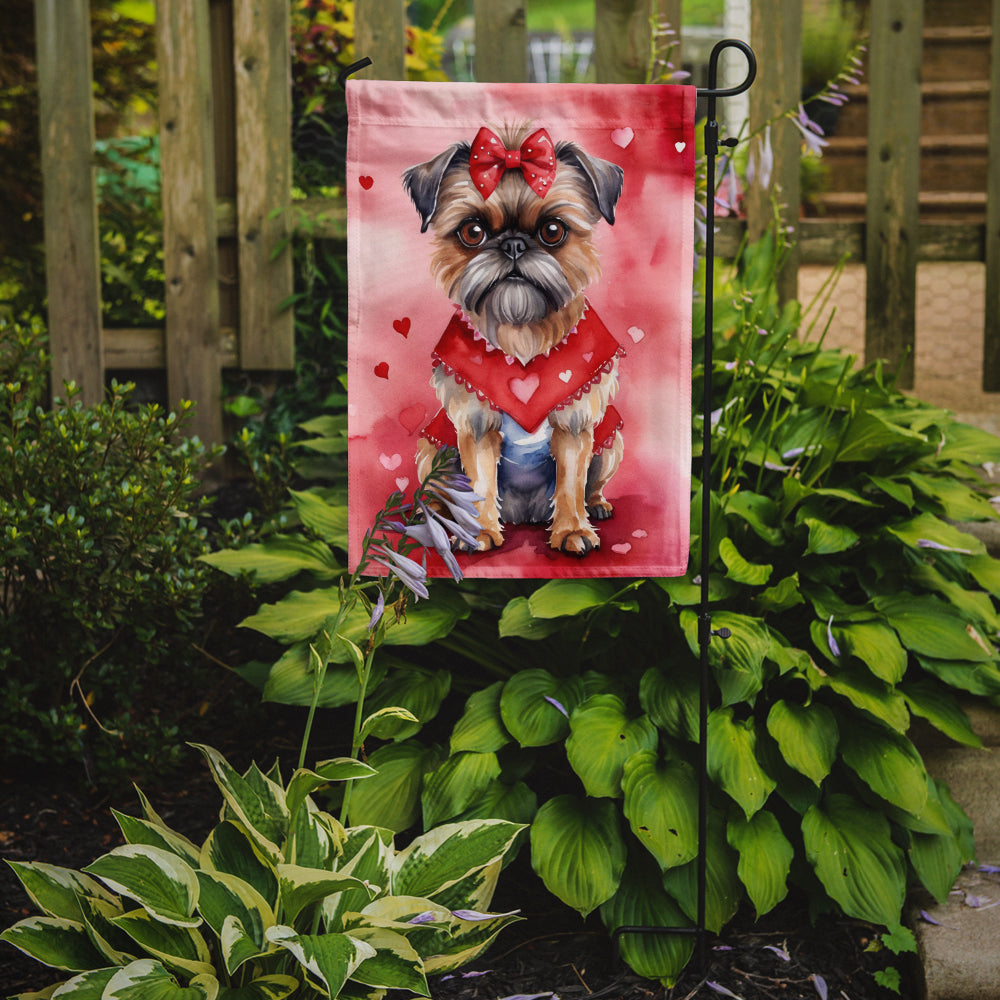 Glamorous Pups : Brussels Griffon My Valentine Garden Flag