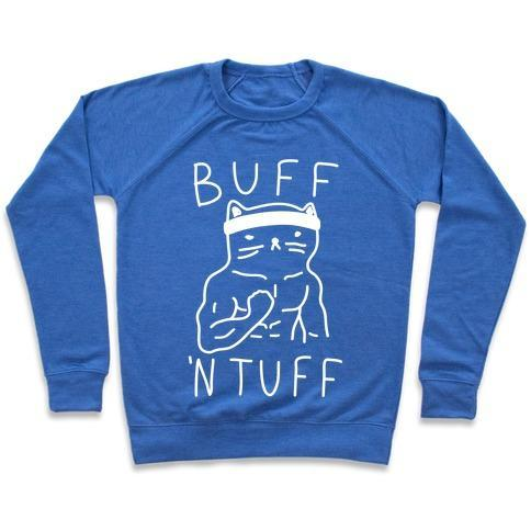 Glamorous Pups : BUFF 'N TUFF CAT CREWNECK SWEATSHIRT