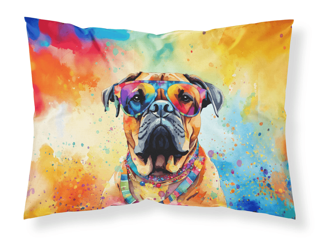 Glamorous Pups : Bullmastiff Hippie Dawg Standard Pillowcase