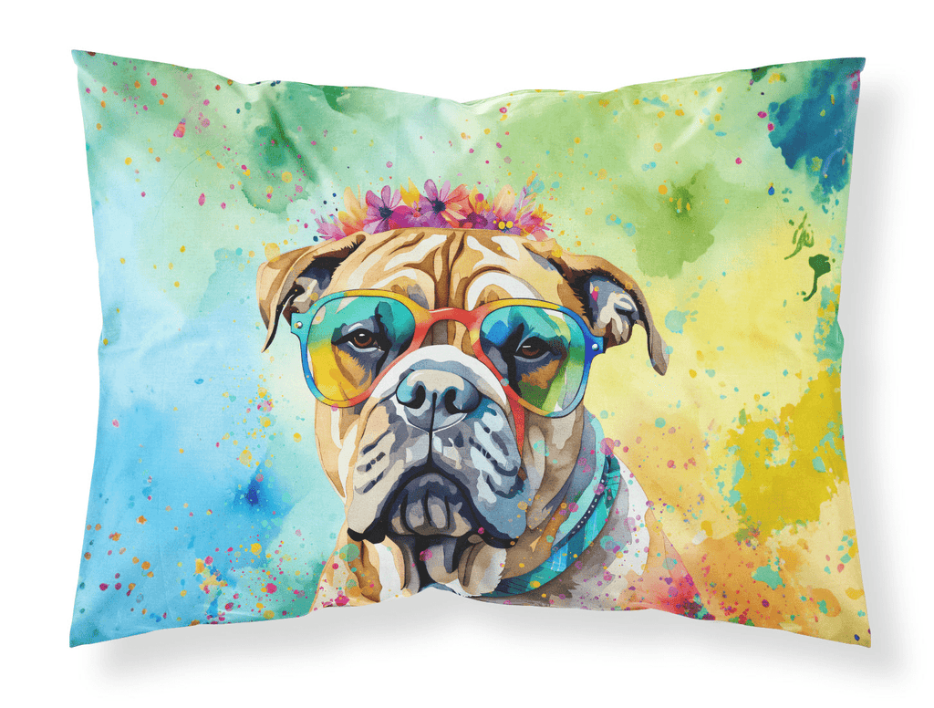Glamorous Pups : Bullmastiff Hippie Dawg Standard Pillowcase