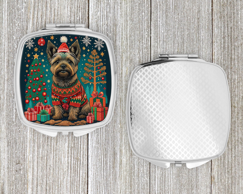 Glamorous Pups : Cairn Terrier Christmas Compact Mirror