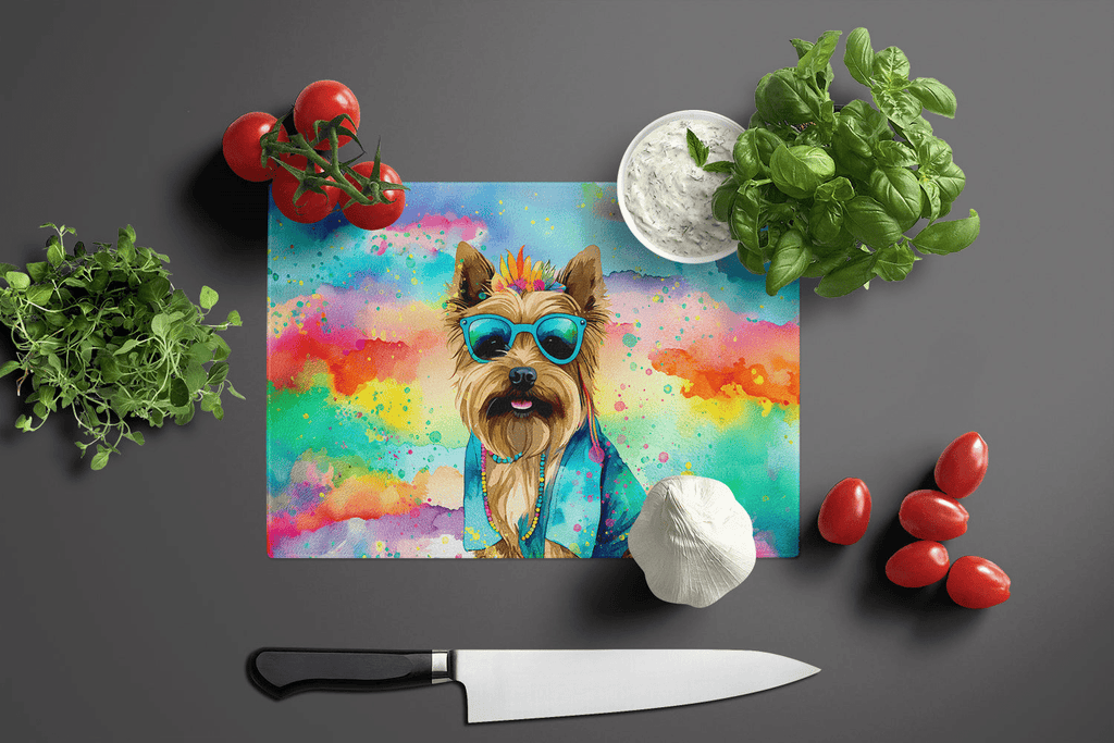 Glamorous Pups : Cairn Terrier Hippie Dawg Glass Cutting Board