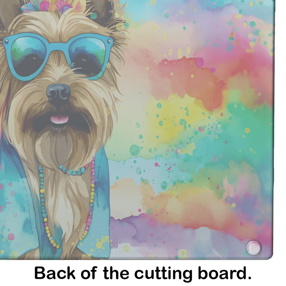 Glamorous Pups : Cairn Terrier Hippie Dawg Glass Cutting Board