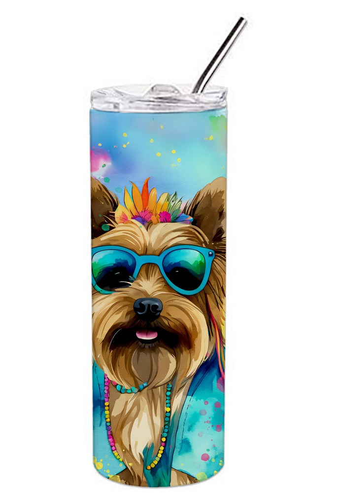 Glamorous Pups : Cairn Terrier Hippie Dawg Stainless Steel Skinny Tumbler