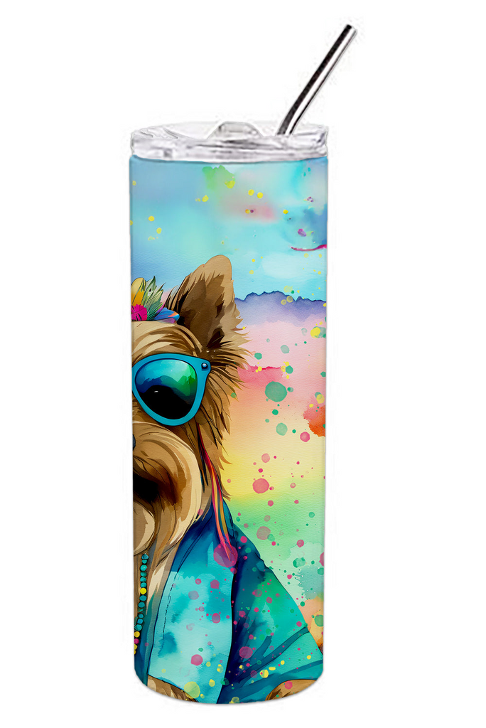 Glamorous Pups : Cairn Terrier Hippie Dawg Stainless Steel Skinny Tumbler