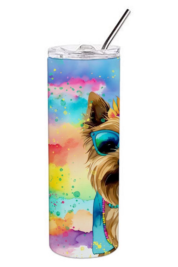 Glamorous Pups : Cairn Terrier Hippie Dawg Stainless Steel Skinny Tumbler