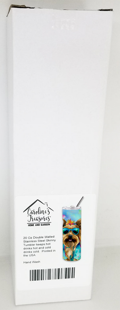 Glamorous Pups : Cairn Terrier Hippie Dawg Stainless Steel Skinny Tumbler