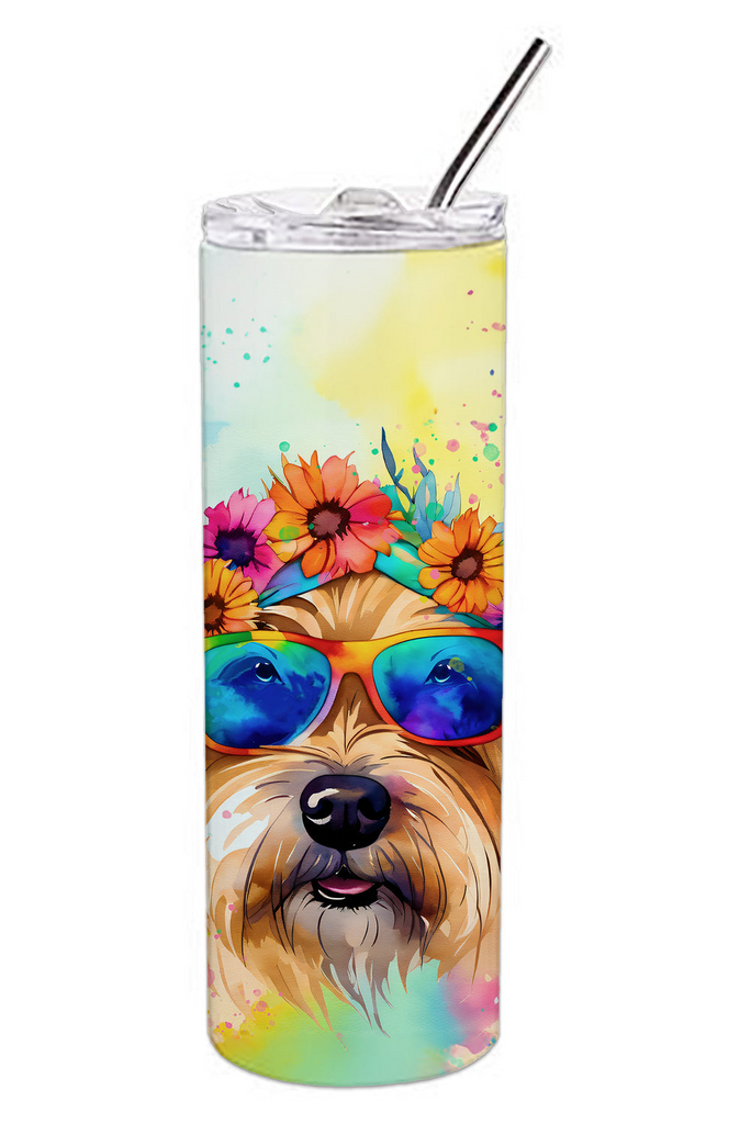 Glamorous Pups : Cairn Terrier Hippie Dawg Stainless Steel Skinny Tumbler