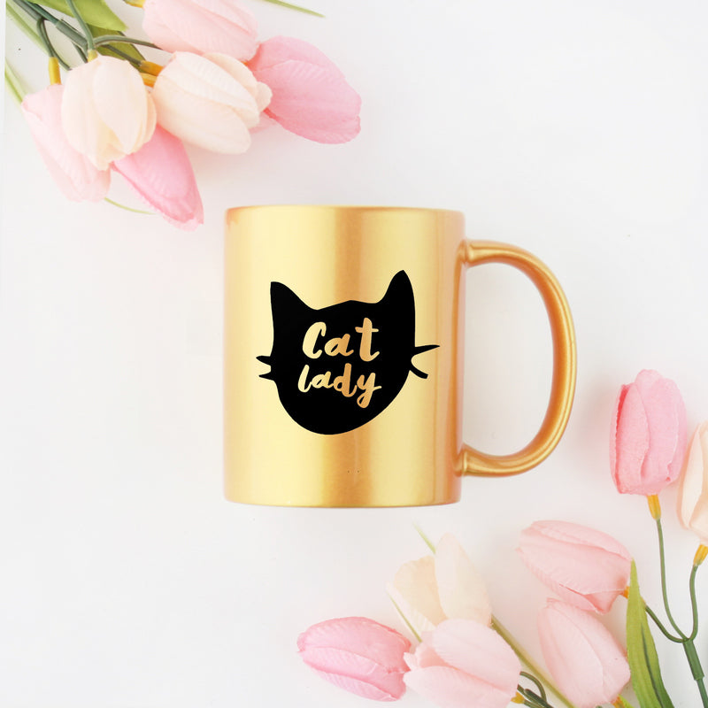 Glamorous Pups : Cat Gold & Silver Mug