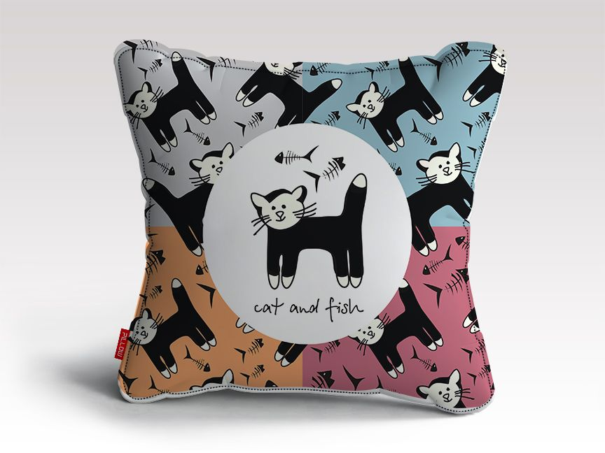 Glamorous Pups : Cat Pattern Cushion/Pillow