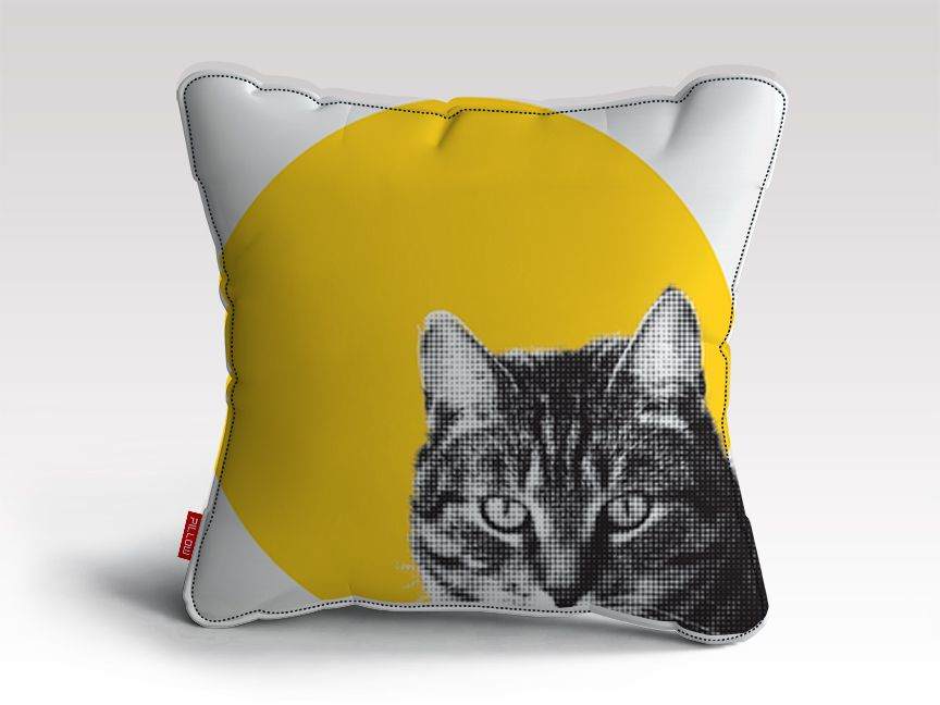 Glamorous Pups : Cat stare Kid's sweater (2) Cushion/Pillow