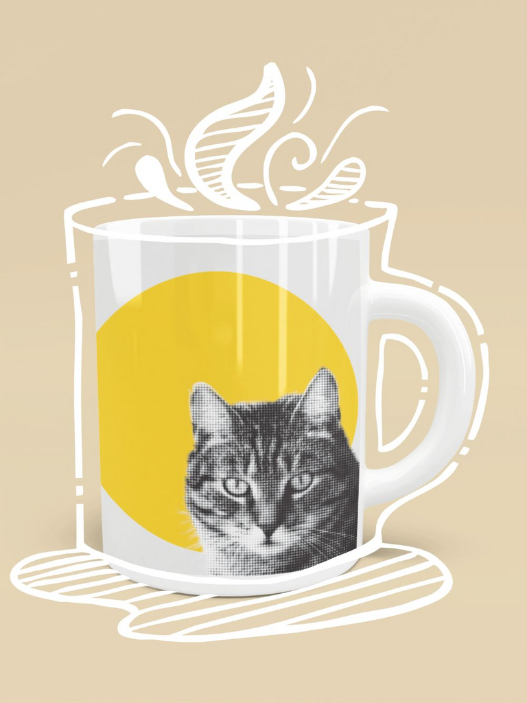 Glamorous Pups : Cat stare Kid's sweater (2) Mug