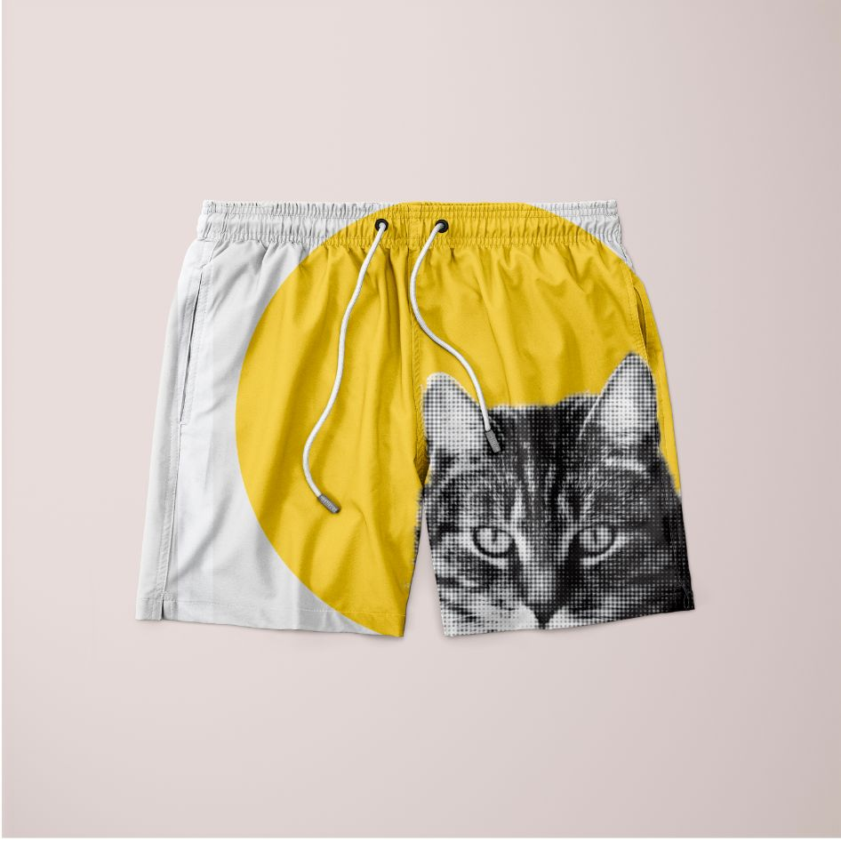 Glamorous Pups : Cat stare Kid's sweater (2) Shorts