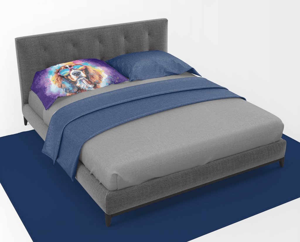 Glamorous Pups : Cavalier Spaniel Hippie Dawg Standard Pillowcase
