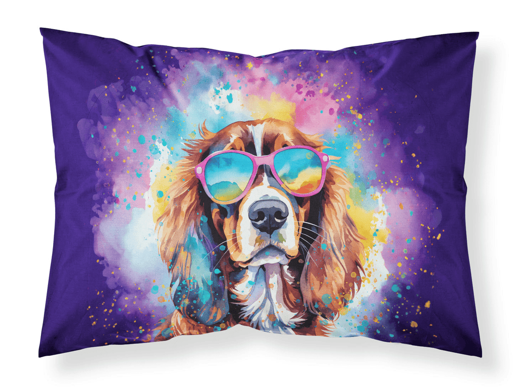 Glamorous Pups : Cavalier Spaniel Hippie Dawg Standard Pillowcase