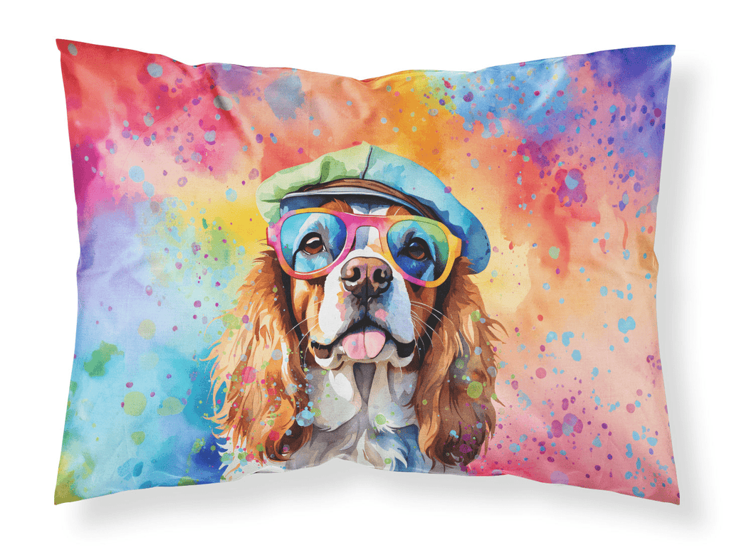 Glamorous Pups : Cavalier Spaniel Hippie Dawg Standard Pillowcase