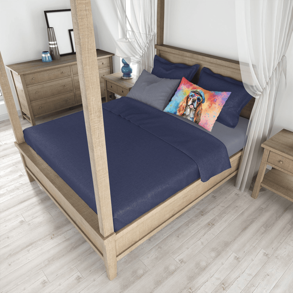 Glamorous Pups : Cavalier Spaniel Hippie Dawg Standard Pillowcase